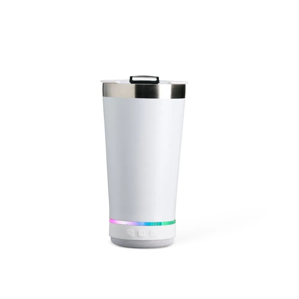 [05030141021] Copo Térmico 400Ml Com Caixa De Som (Branco 05, 1)