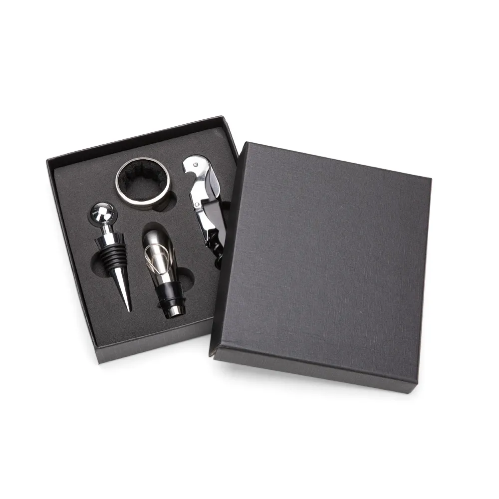 [14020020005] Kit Vinho 4 Peças (03 - Laser metal KIT 2, 02 - Silk Plano)