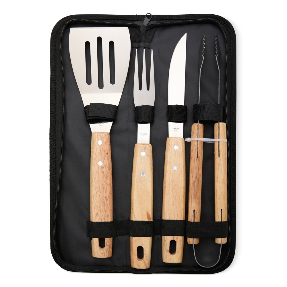 [14340031012] Kit Churrasco 4 Peças (03 - Laser metal KIT 2, 09 - Laser Madeira)
