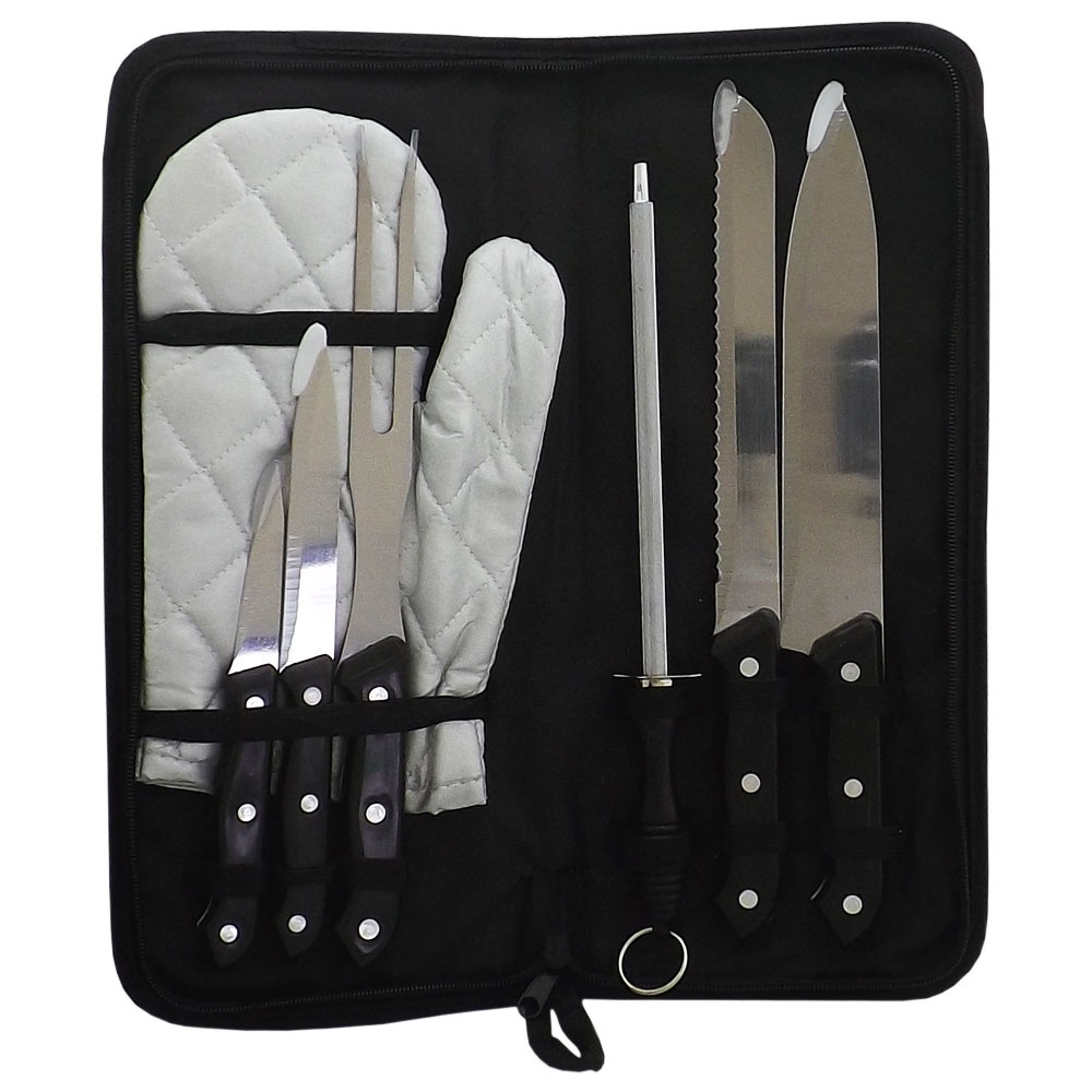 [14340042003] Kit Churrasco 7 Peças (02 - Silk Plano, 03 - Laser metal KIT 2)