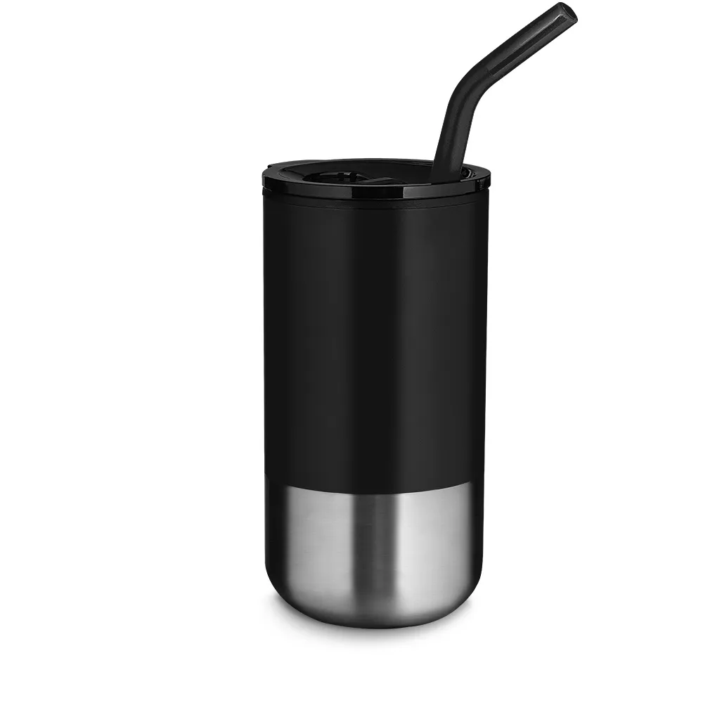 Copo Inox com Canudo 500Ml