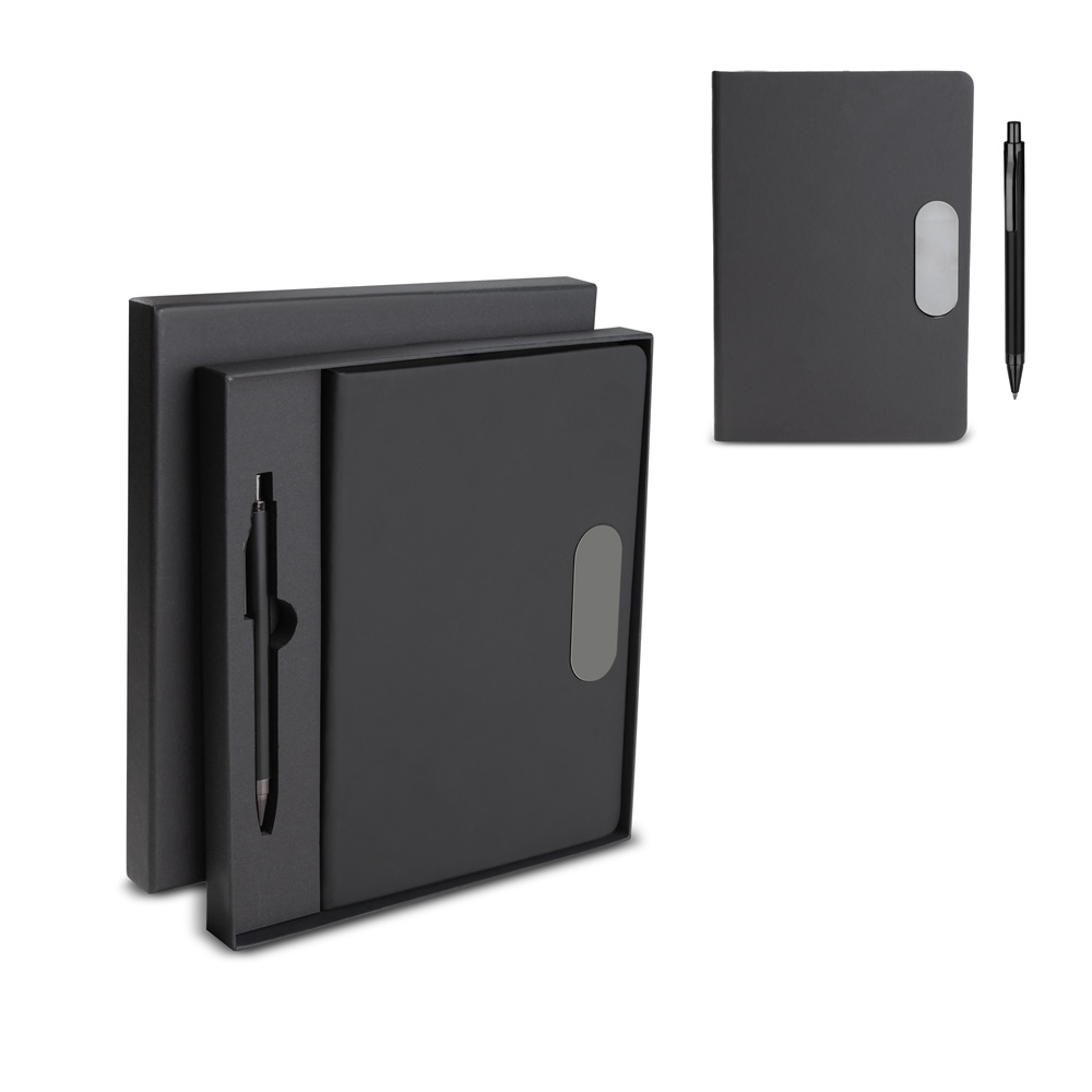 [14170046003] Kit escritório c/ Caneta Metalica (02 - Silk Plano, 19 - Impressão Digital D, 03 - Laser metal)