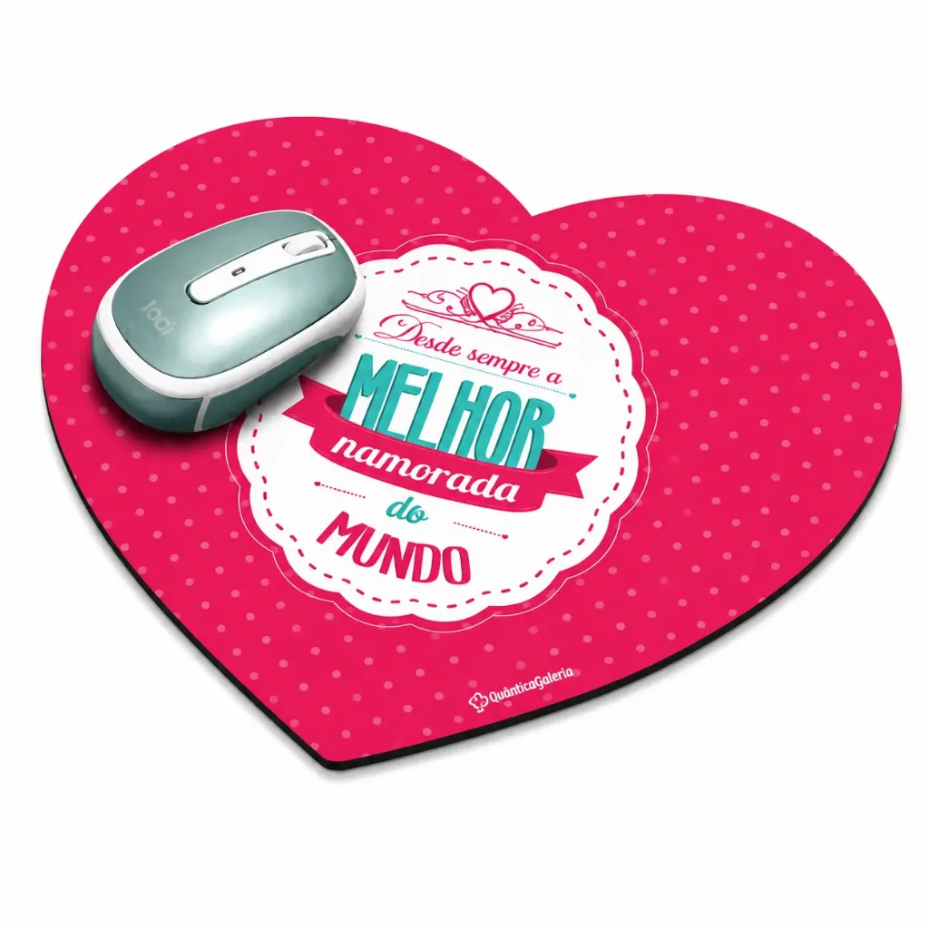 Mouse Pad Coração 15X21CM