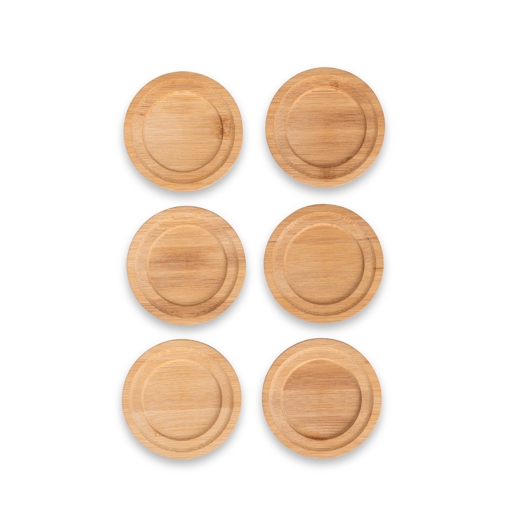 [23350008091] Kit Porta-Copos Bambu 6 Peças (09 - Laser Madeira)