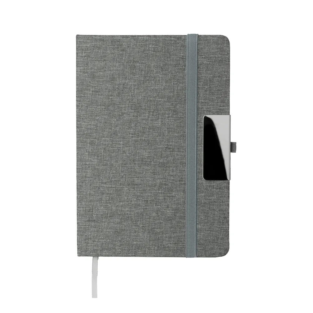 [06160202401] Caderno A5 com Capa RPET (Cinza 06, 40 - Transfer Têxtil, 1)