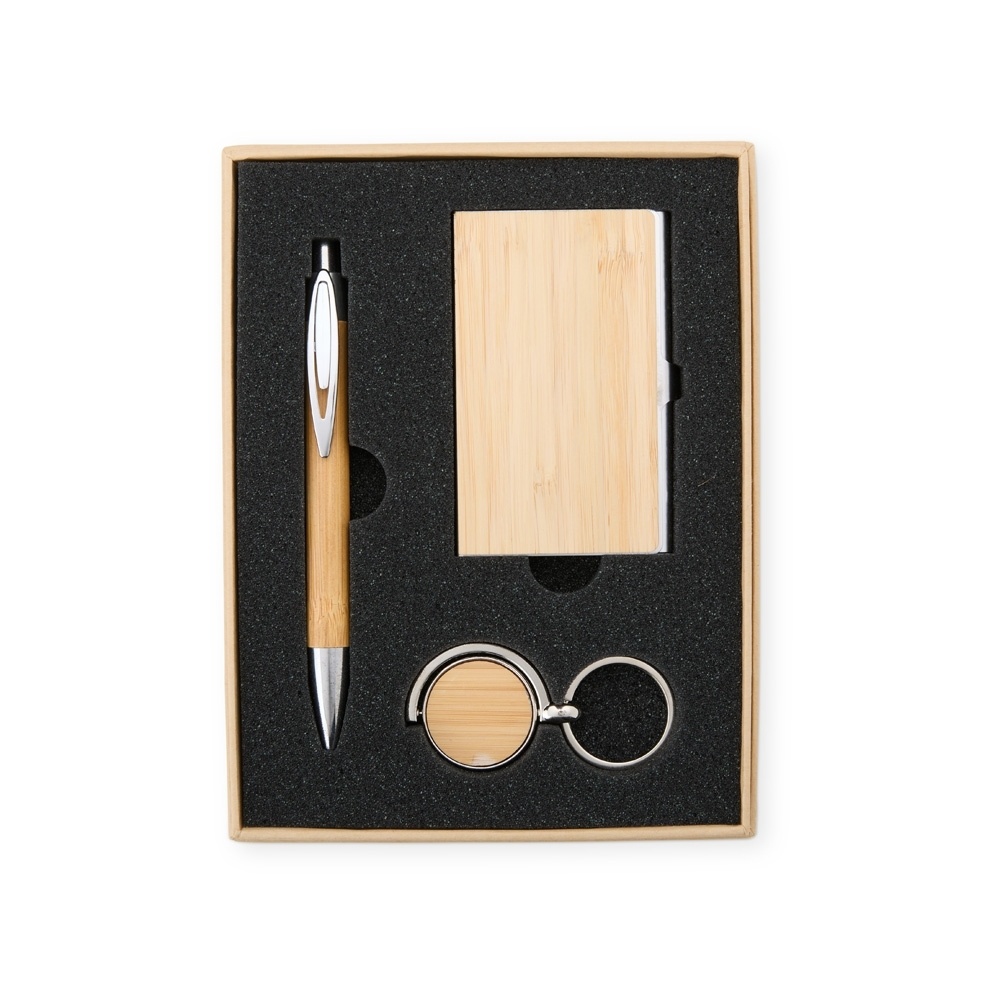 [75170064001] Kit Executivo Ecológico 3 Peças (09 - Laser Madeira, 01 - Tampografia A, 02 - Silk Plano)