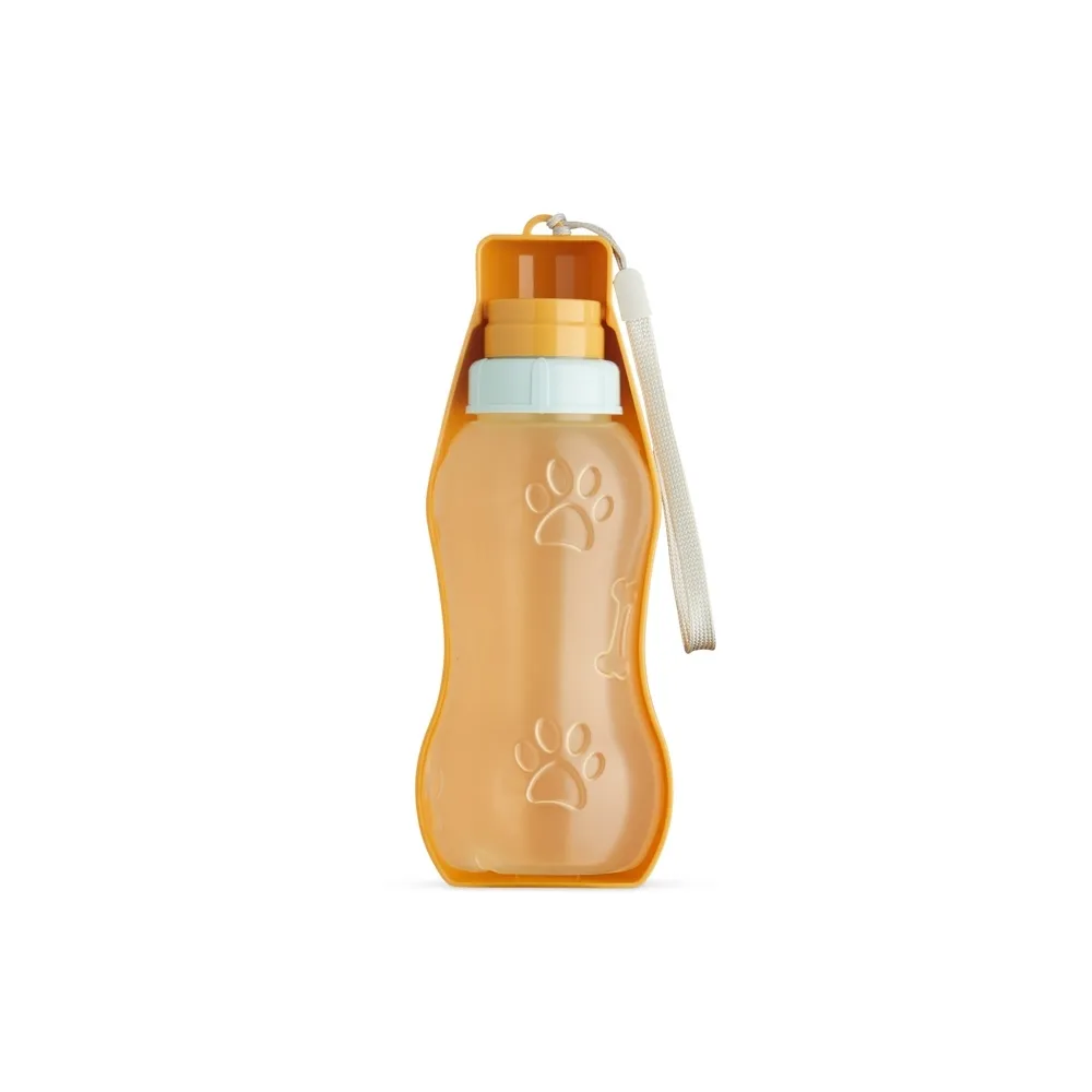 [10610003411] Garrafa Bebedouro Pet 400Ml (Laranja 10, 1)