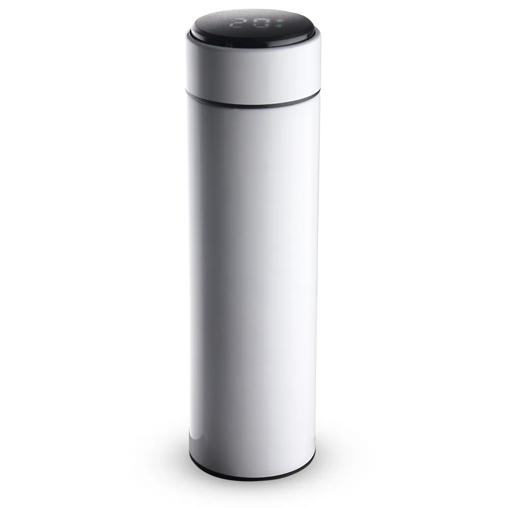 [05580278021] Garrafa Inox 450 ml com Display LED (Branco 05, 1)
