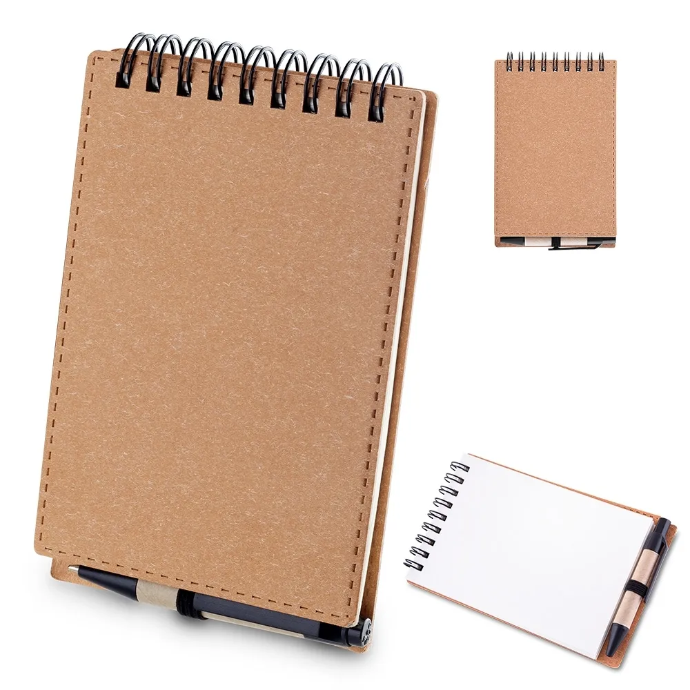 Bloco de Anotações Papelão com Caneta